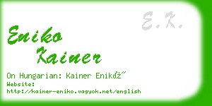 eniko kainer business card